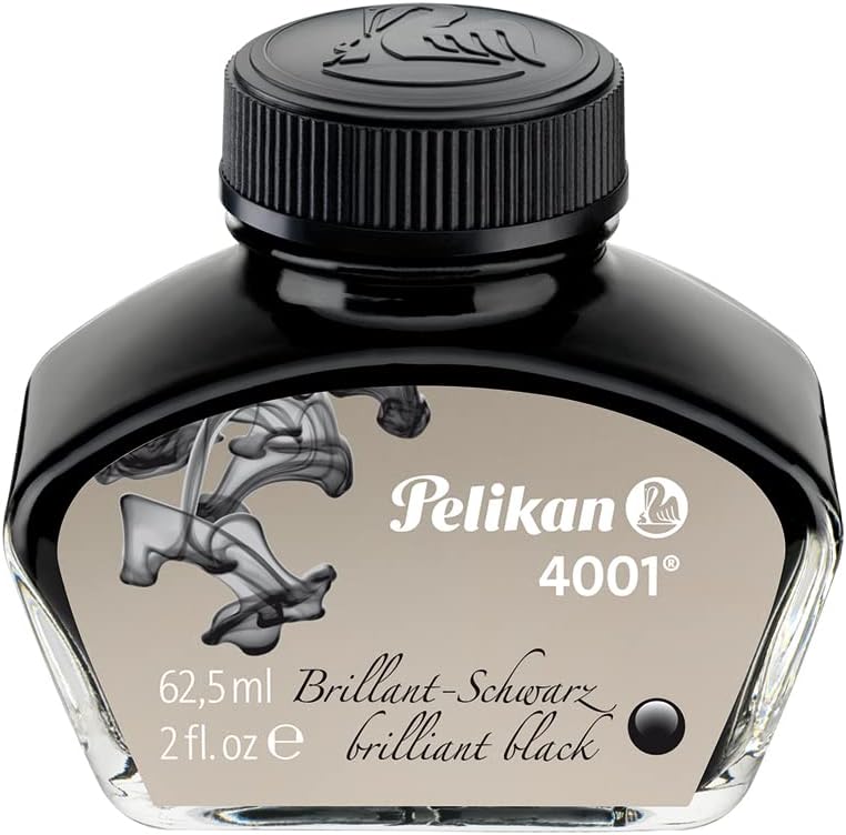 Pelikan 4001 Bottled Ink for Fountain Pens, Brilliant Black, 62,5ml, 329144