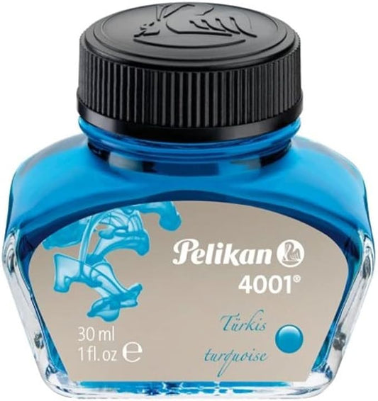 Pelikan 4001 Bottled Ink for Fountain Pens, Turquoise, 30ml, 311894