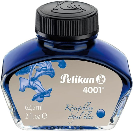 Pelikan 4001 Bottled Ink for Fountain Pens, Royal Blue, 62,5ml, 329136