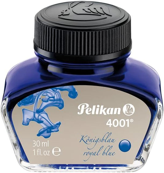 Pelikan 4001 Bottled Ink for Fountain Pens, Royal Blue, 30ml, 301010