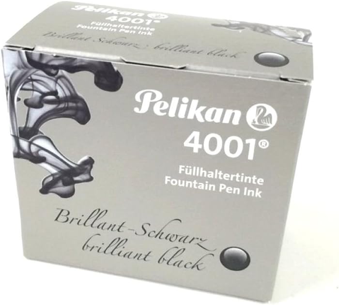 Pelikan 4001 Bottled Ink for Fountain Pens, Brilliant Black, 62,5ml, 329144