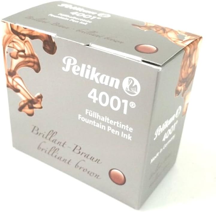 Pelikan 4001 Bottled Ink for Fountain Pens, Brilliant Brown, 62,5ml, 329185